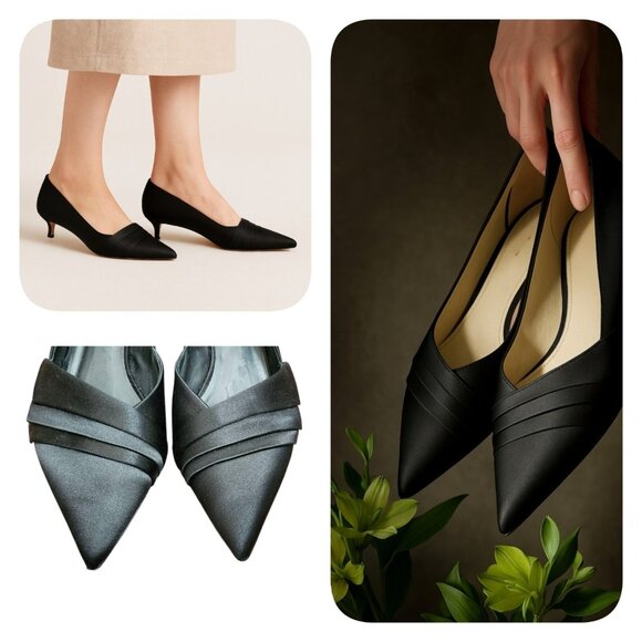 Something Bleu Brenna Kitten Heel HANDCRAFTED IN ITALY BY ARTISAN SHOEMAKERS - Picture 15 of 15